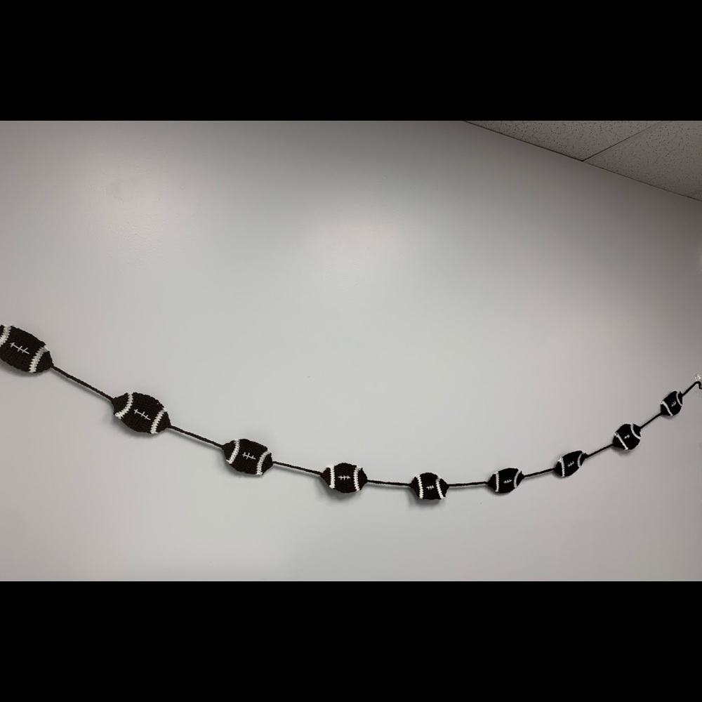 Footballs Garland (Only) Nine Footballs New Handmade Crochet